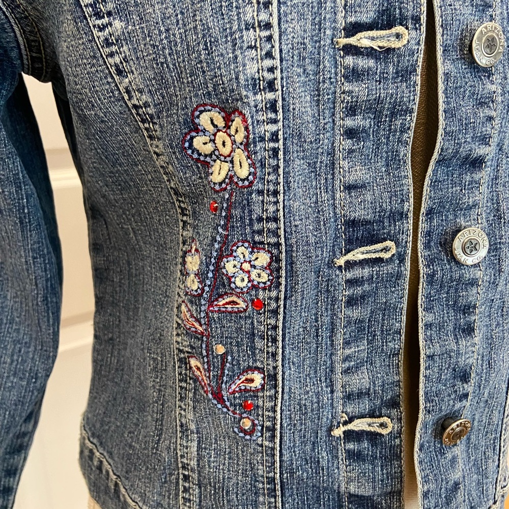 Embroidered Denim Jacket - Picture 2 of 10